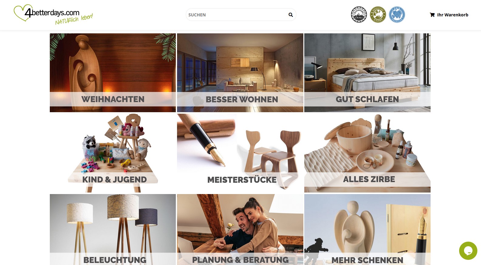 Website Vorschau von 4betterdays
