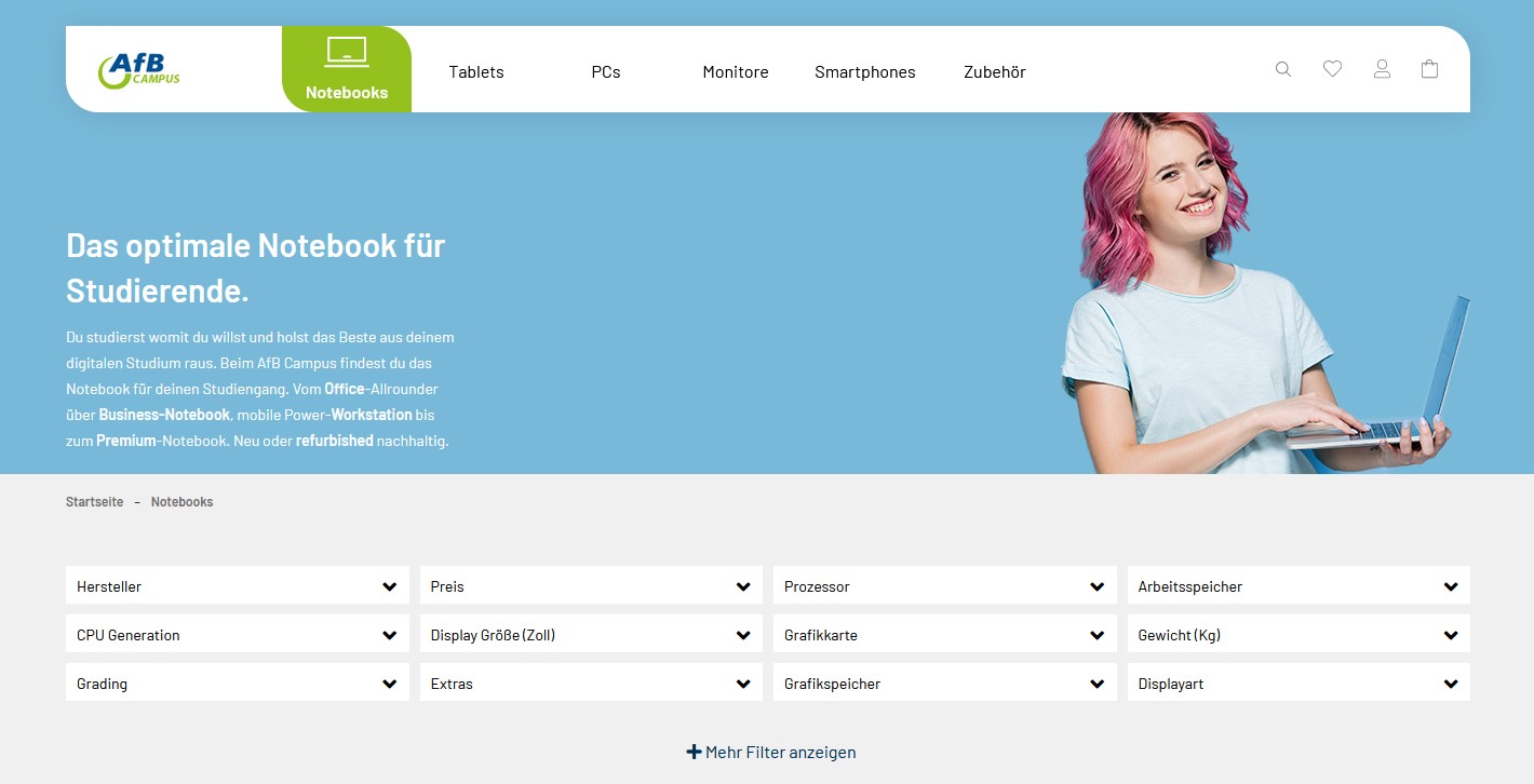 Website Vorschau von AfB Campus