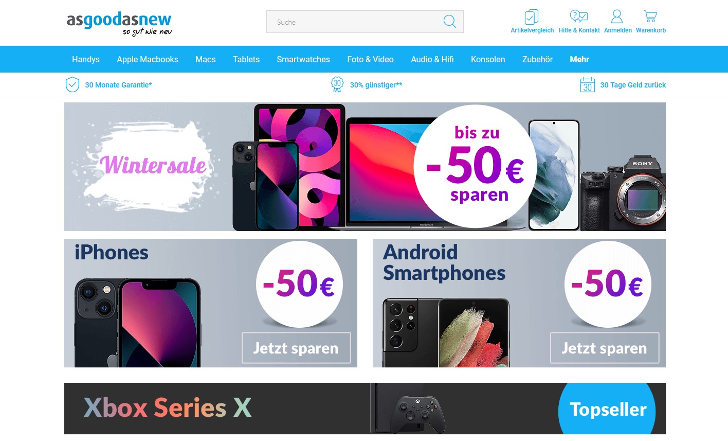 Website Vorschau von asgoodasnew