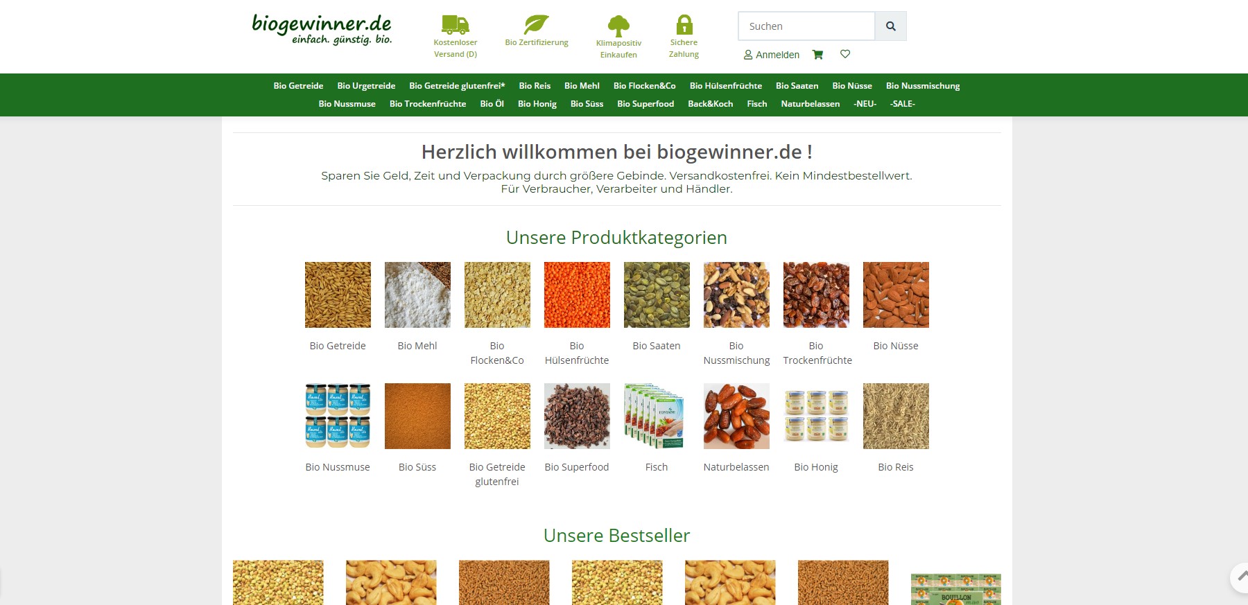 Website Vorschau von biogewinner.de
