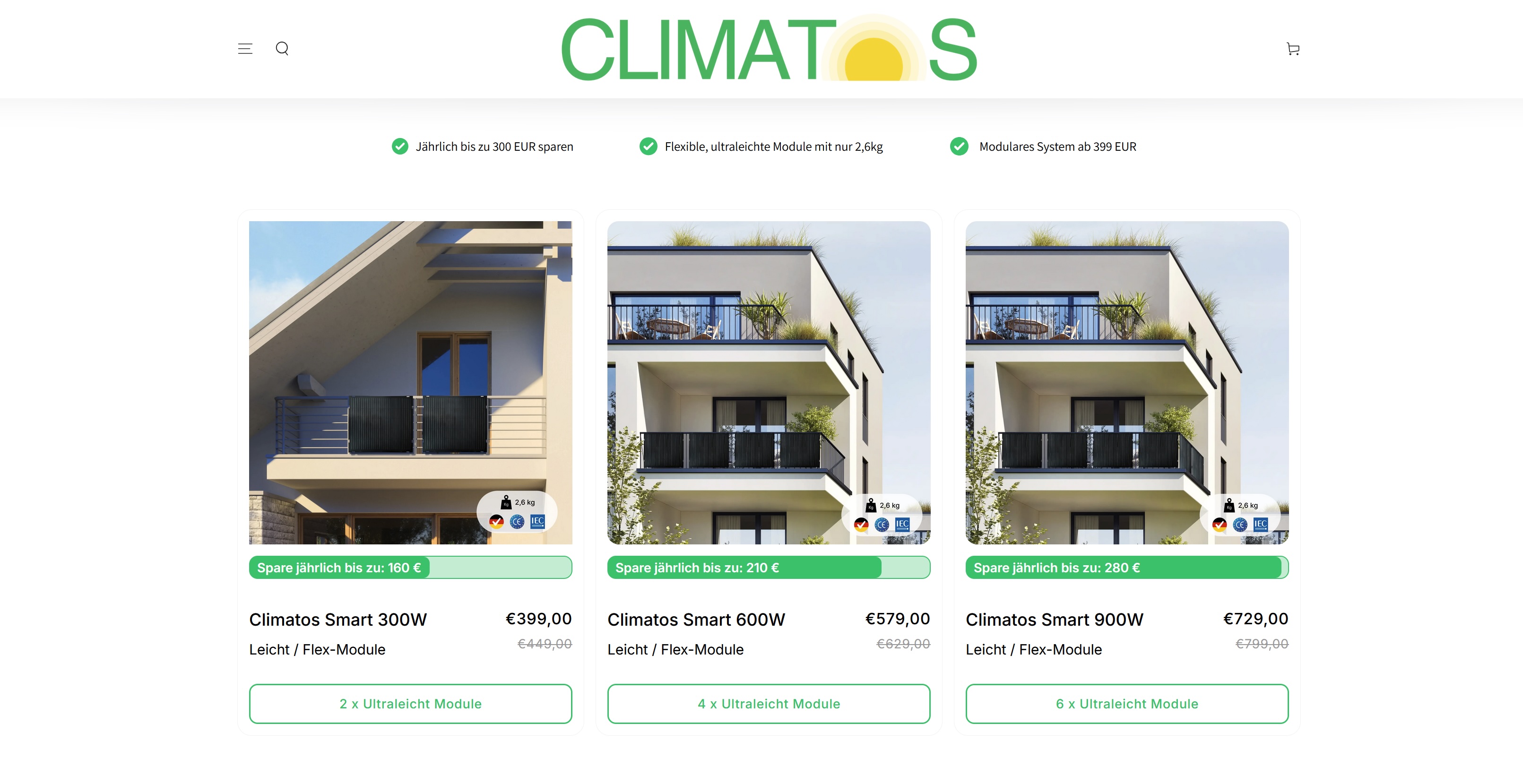 Website Vorschau von Climatos