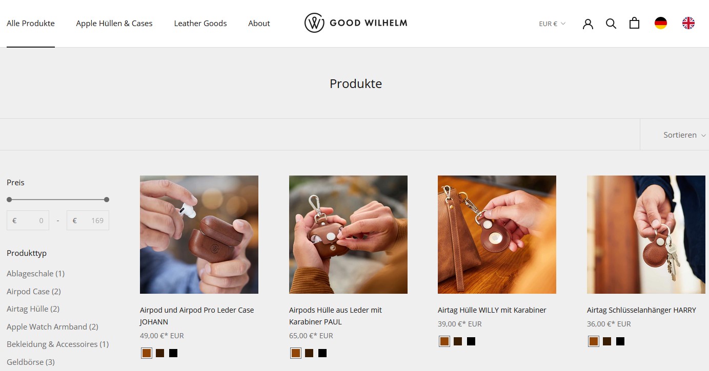 Website Vorschau von GOOD WILHELM