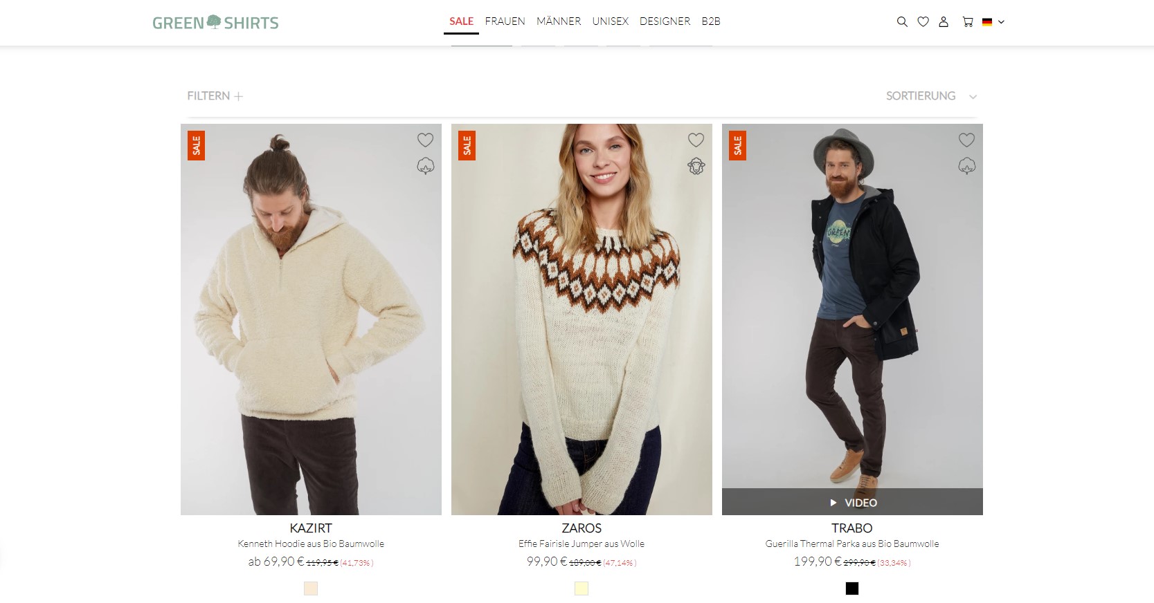 Website Vorschau von GREEN SHIRTS