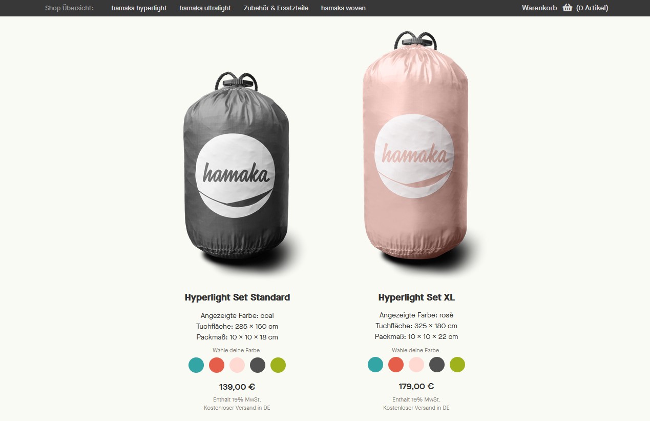 Website Vorschau von hamaka