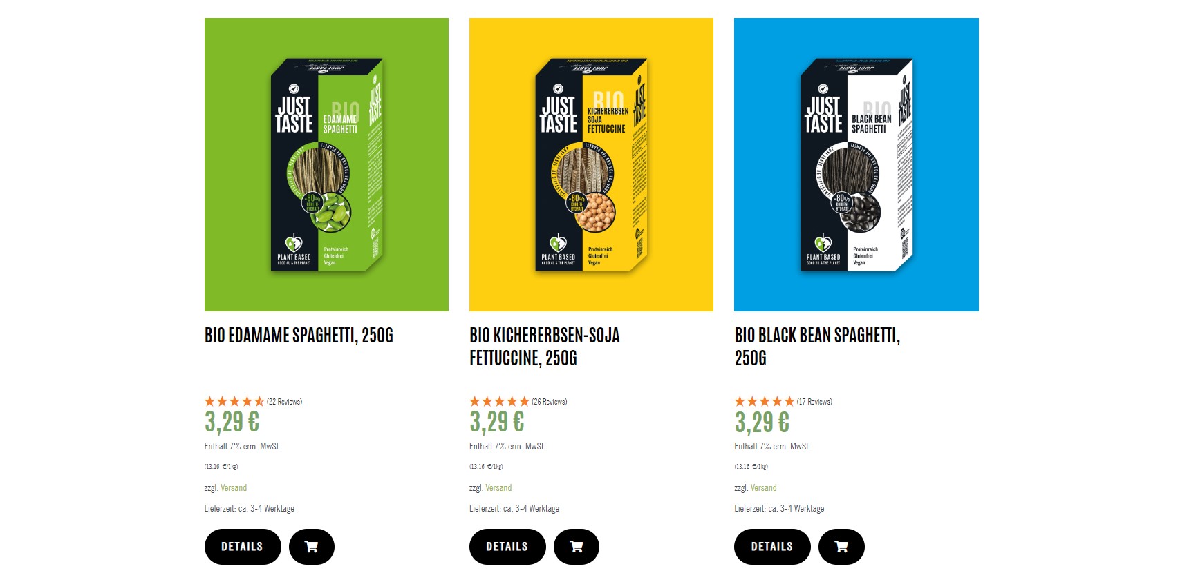Website Vorschau von JUST TASTE