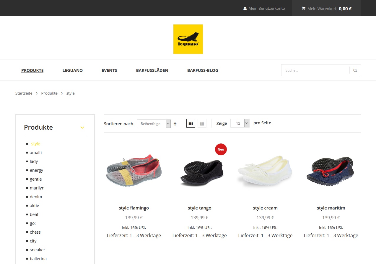 Website Vorschau von leguano
