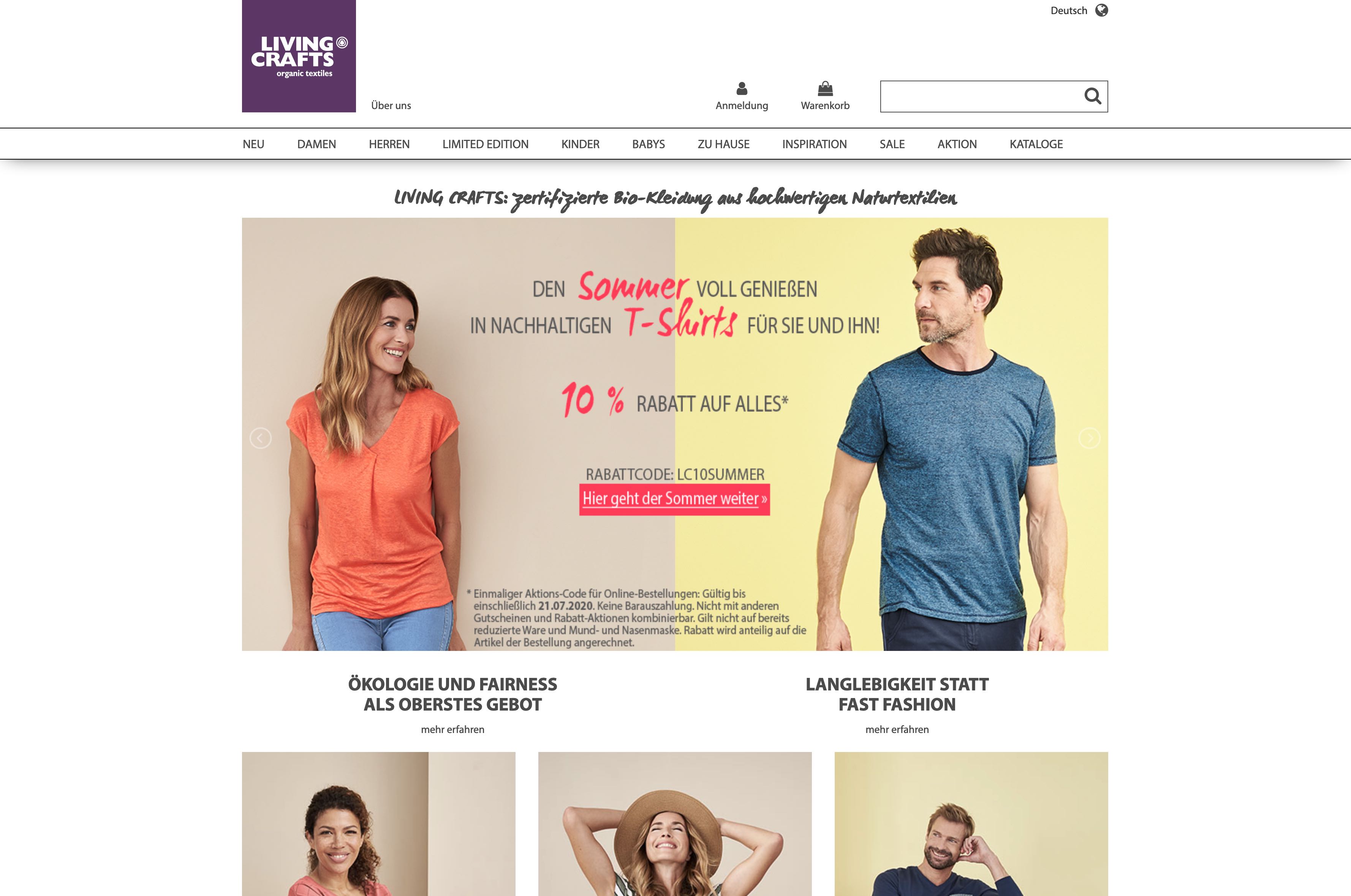 Website Vorschau von Living Crafts