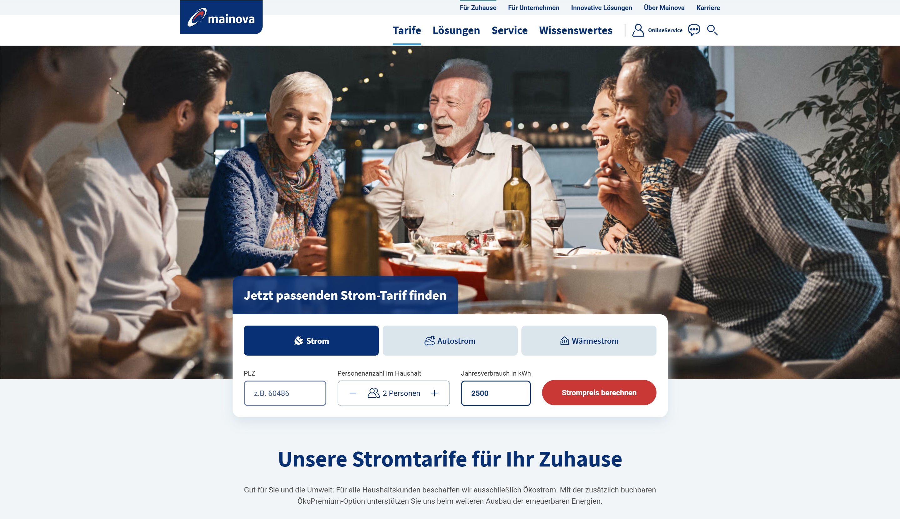 Website Vorschau von Mainova