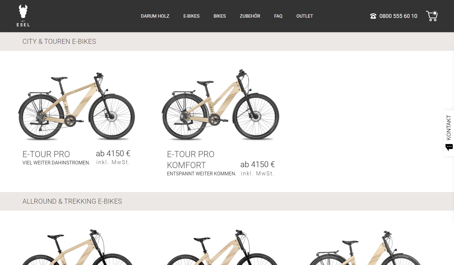 Website Vorschau von My Esel