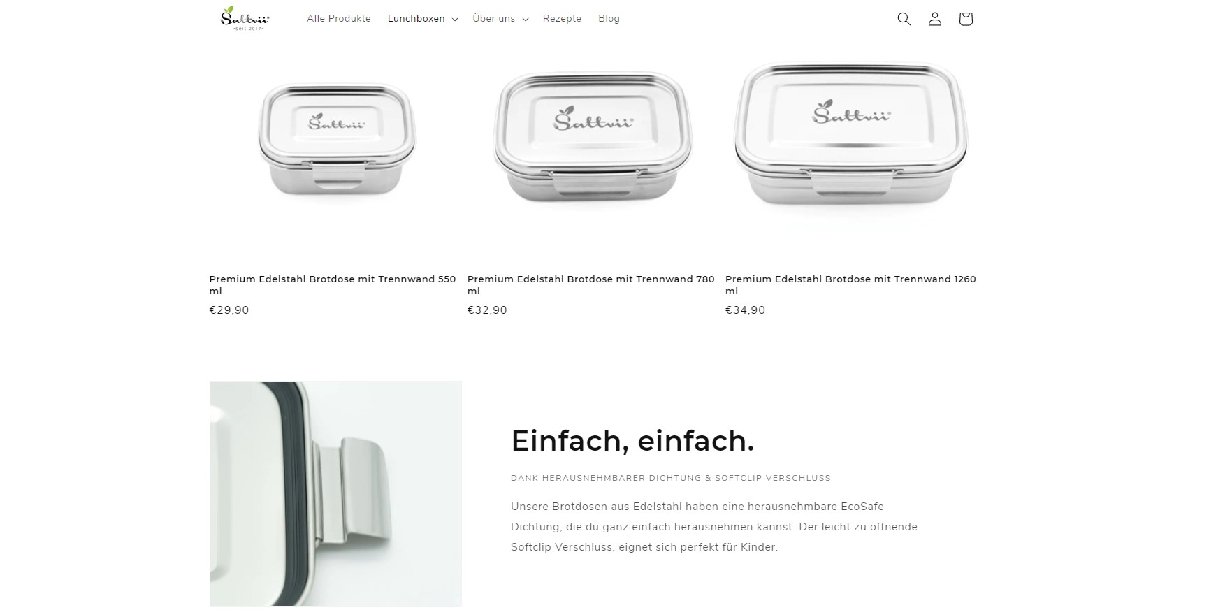 Website Vorschau von Sattvii