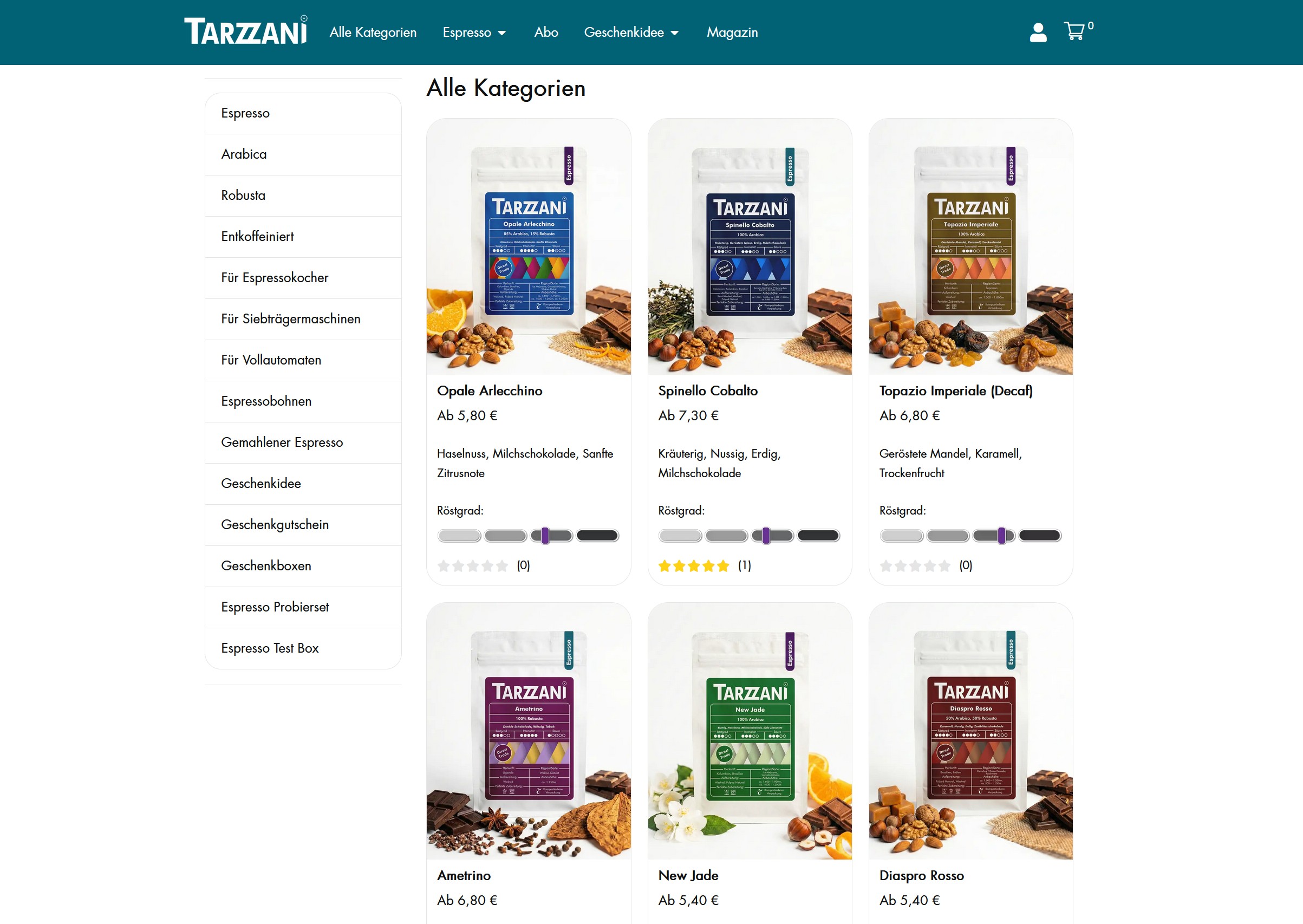 Website Vorschau von Tarzzani