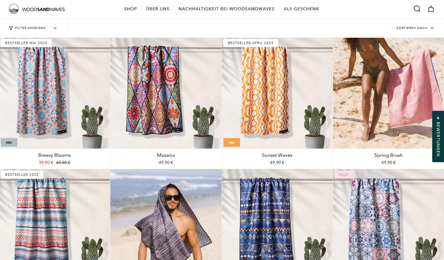Website Vorschau von WOODSANDWAVES